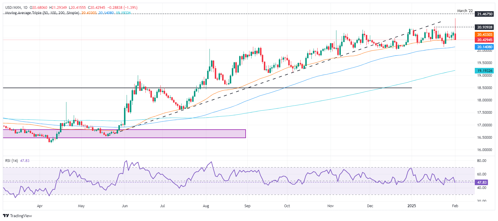 Mexikanischer Peso steigt, da Zollpause zwischen den USA und Mexiko Spannungen a